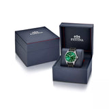 Festina  F20151/2 Gents Automatic Green Dial Black Leather Strap Watch