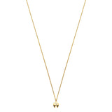 Aigner Women's Gold-Toned Stainless Steel Long Necklace with Crystal Logo Pendant