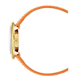 Aigner Biella Ladies MOP Dial Cold Case Orange Leather Strap Watch