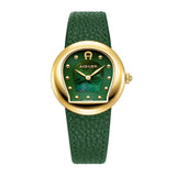 Aigner Biella Ladies Green Dial Green Leather Strap Watch