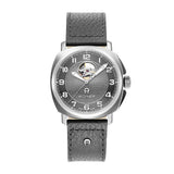 Front view of Aigner Cavallo men’s automatic watch featuring open heart dial and Swiss movement