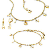 Aigner Valentina 3-piece women's jewelry set featuring a necklace, bracelet, and matching earrings in rose gold-plated stainless steel with crystal accents.