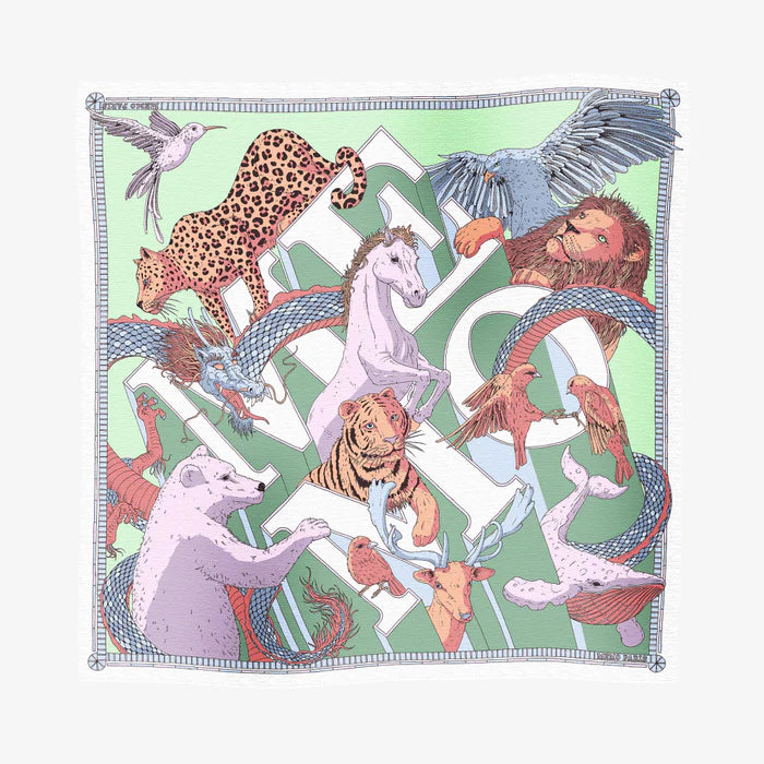 Memo Animals Silk Scarf 90x90cm | Scarves | Women | Womenall Accessories Scarves | Womens Memo Animals Silk Scarf 90x90cm | Scarves | Women | Womenall Accessories Scarves | Womens