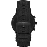Emporio Armani RENATO Gents Chronograph Black Silicon Backed Fabric Watch