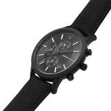 Emporio Armani RENATO Gents Chronograph Black Silicon Backed Fabric Watch