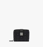 MCM Visetos Monogram Canvas Wallet with Logo