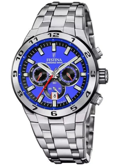 Festina Chrono Bike Blue Dial Stainless Steel Bracelet | Fashion Watches | GCC | Men | Mens | Mens Watches | Watch | Watches Festina Chrono Bike Blue Dial Stainless Steel Bracelet | Fashion Watches | GCC | Men | Mens | Mens Watches | Watch | Watches