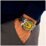 Festina Chrono Bike Gents Yellow Dial  Stainless Steel Bracelet Watch