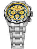 Festina Chrono Bike Gents Yellow Dial  Stainless Steel Bracelet Watch
