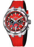 Festina Chrono Bike Gents Red Dial Red Rubber Strap Watch