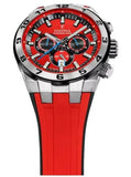 Festina Chrono Bike Gents Red Dial Red Rubber Strap Watch