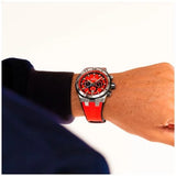 Festina Chrono Bike Gents Red Dial Red Rubber Strap Watch