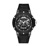 Cerruti 1881 Velletri Gents Black Leather & Silicone Strap Watch