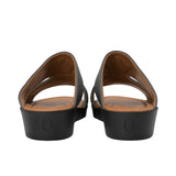 Back view of Brotini 37261B men's gum rubber sandals in smoke grey.