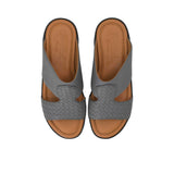 Top view of Brotini 37261B men's gum rubber sandals in smoke grey.