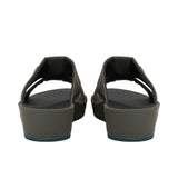  Back view of Brotini 37426 men's white pixel-textured rubber sandals
