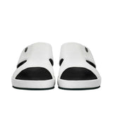Top-down view of Brotini 37426 men's white pixel-textured rubber sandals.