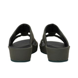 Back view of the Brotini 37428 men's smoke grey rubber sandals with wide comfort straps.