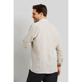 Bugatti Men's Leisure Shirt in a Linen-cotton Blend