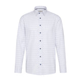 Bugatti Men's Long-sleeved Shirt With a Fine Pattern