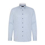 Bugatti Men's Blue Geo Dot Pattern Long-Sleeve Shirt