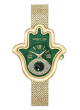 Cerruti 1881 Fortuna Ladies Watch - Gold-Tone with Green Mother-of-Pearl Dial & Hand Design