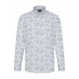 Bugatti Men's White & Blue Shirt