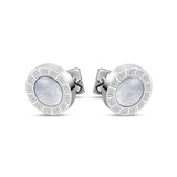 Guy Laroche Alain Gents Stainless Steel MOP Cufflinks