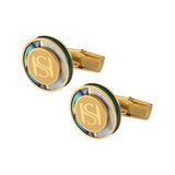 Saint Honore Gents Green Mother-of-Pearl Inlay Cufflinks