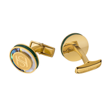 Saint Honore Gents Green Mother-of-Pearl Inlay Cufflinks