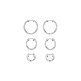 Shashi Casa Hoop Earring Set Silver