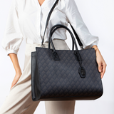 Class Cavalli MODENA Ladies, Tote Bag , Black/Gunmetal Tone