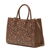 Cavalli Class MODENA Ladies Camel Leopard Print Tote Bag