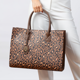 Cavalli Class MODENA Ladies Camel Leopard Print Tote Bag