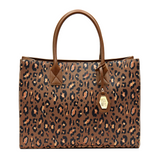 Cavalli Class MODENA Ladies Camel Leopard Print Tote Bag