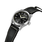 Cerruti 1881 Borgatello Gents Black Dial Black Leather Strap Watch