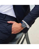 Cerruti 1881 Manciano Gents Blue Dial Blue leather Strap Watch