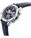 Cerruti 1881 Manciano Gents Blue Dial Blue leather Strap Watch