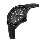 Cerruti Vallelaghi Gents Black Dial Black Case Silicone Strap Watch