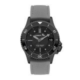 Cerruti 1881 Pesaro Gents Black Dial Gun Case Grey Silicone Starp Watch