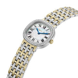 Cerruti Gresta Ladies White MOP Dial Stainless Steel Silver Gold Plated Watch