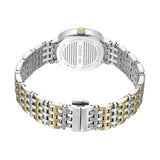 Cerruti Gresta Ladies White MOP Dial Stainless Steel Silver Gold Plated Watch