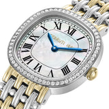 Cerruti Gresta Ladies White MOP Dial Stainless Steel Silver Gold Plated Watch