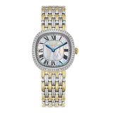 Cerruti Gresta Ladies White MOP Dial Stainless Steel Silver Gold Plated Watch