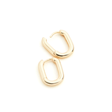 Shashi Cosmo Gold Huggies – Sleek Oval Mini Hoop Earrings