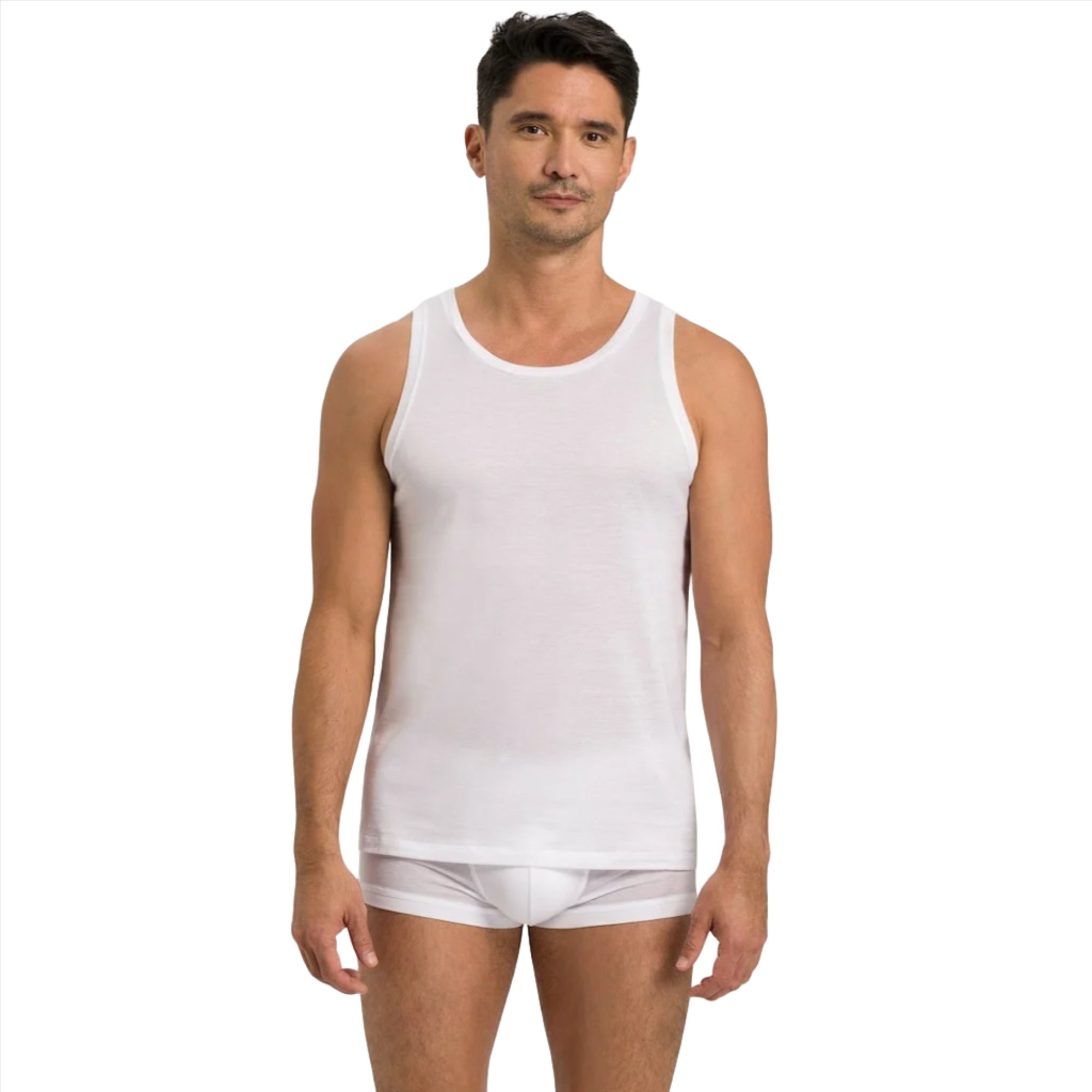 Hanro Men's White Sport Cotton Tank | All Clothing | GCC | Men | Mens | Mens Fashion | Underwear Hanro Men's White Sport Cotton Tank | All Clothing | GCC | Men | Mens | Mens Fashion | Underwear