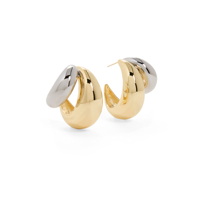Shashi Double Tsuki Two Toned Hoop Two Toned