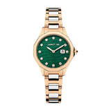 Cerruti 1881 Jesina Women's Green Dial Rose Gold/Silver Watch