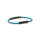 Cerruti 1881 Gents Black and Turquoise Bracelet with Magnetic Clasp