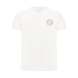 Roberto Cavalli Kids White Knitted Polo with Embroidery